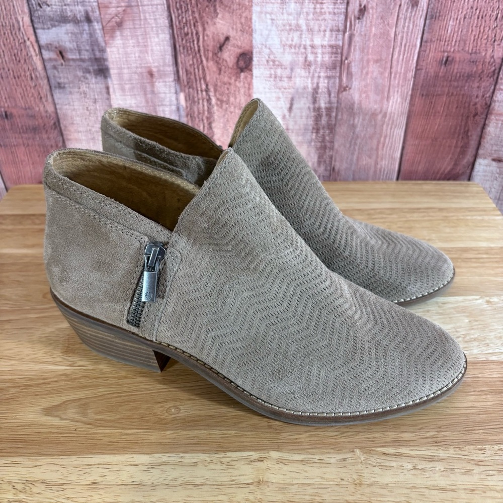 Lucky Tan Heeled Ankle Boot‎ Size 8.5